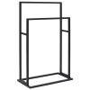 Freestanding Towel Rack Iron – 48x24x78.5 cm, Black