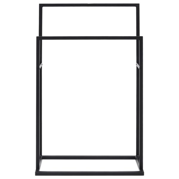 Freestanding Towel Rack Iron – 48x24x78.5 cm, Black