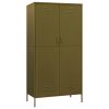 Wardrobe Olive 90x50x180 cm Steel – Olive Green