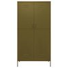 Wardrobe Olive 90x50x180 cm Steel – Olive Green