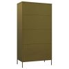 Wardrobe Olive 90x50x180 cm Steel – Olive Green