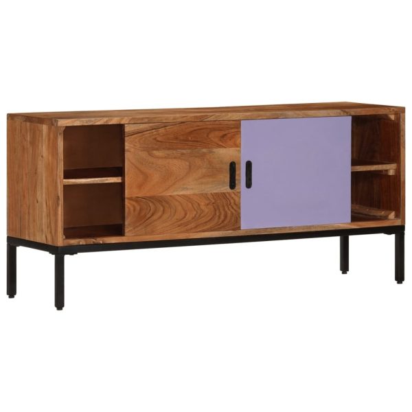 Putnam TV Cabinet Honey Brown and Grey 110x30x50 cm Solid Wood Acacia