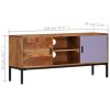 Putnam TV Cabinet Honey Brown and Grey 110x30x50 cm Solid Wood Acacia