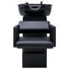 Shampoo Chair with Washbasin Black 129x59x82 cm Faux Leather