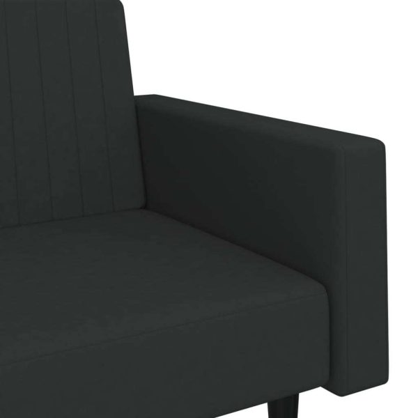 Ellington 2-Seater Sofa Bed Velvet – Black