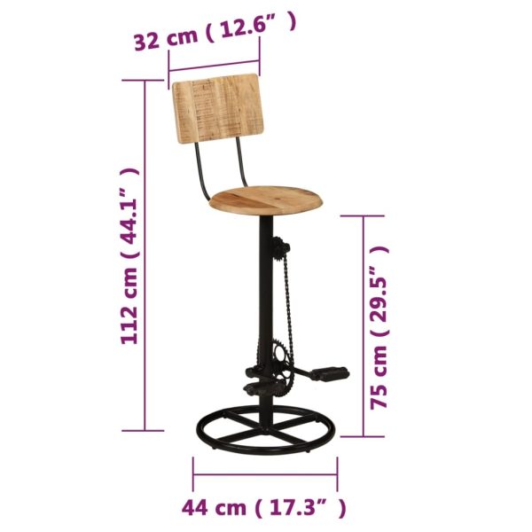 Bar Stools 2 pcs Solid Wood – Solid Mango Wood