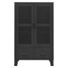 Industrial Storage Cabinet 70x40x115 cm Metal – Black