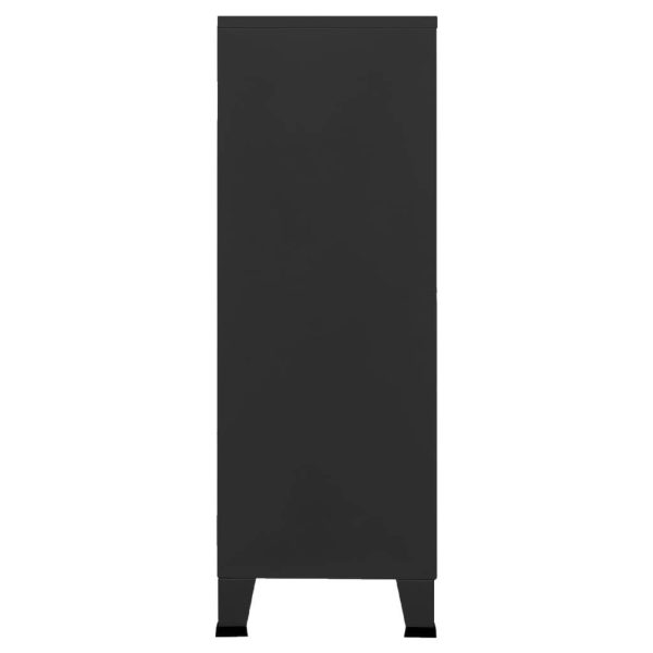 Industrial Storage Chest Steel – 75x40x115 cm, Black
