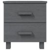 Hopkinsville Bedside Cabinet 40x35x44.5 cm Solid Wood Pine – Dark Grey, 1