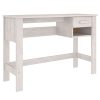 Desk 110x40x75 cm Solid Wood Pine – White