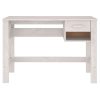 Desk 110x40x75 cm Solid Wood Pine – White