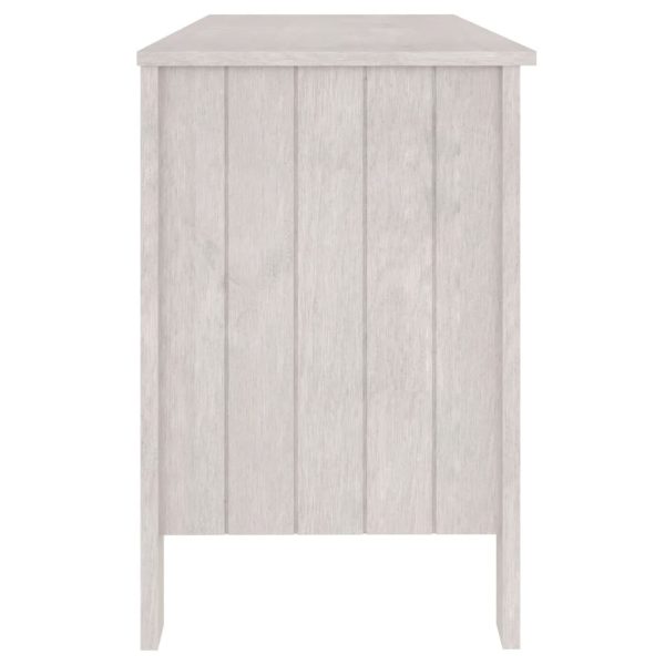 Desk 113x50x75 cm Solid Wood Pine – White