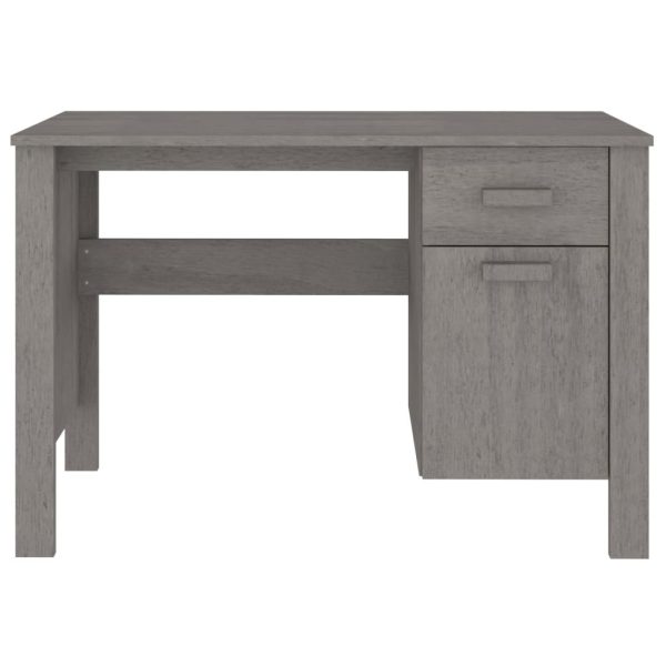 Desk 113x50x75 cm Solid Wood Pine – Light Grey