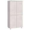 Wardrobe 89x50x180 cm Solid Wood Pine – White