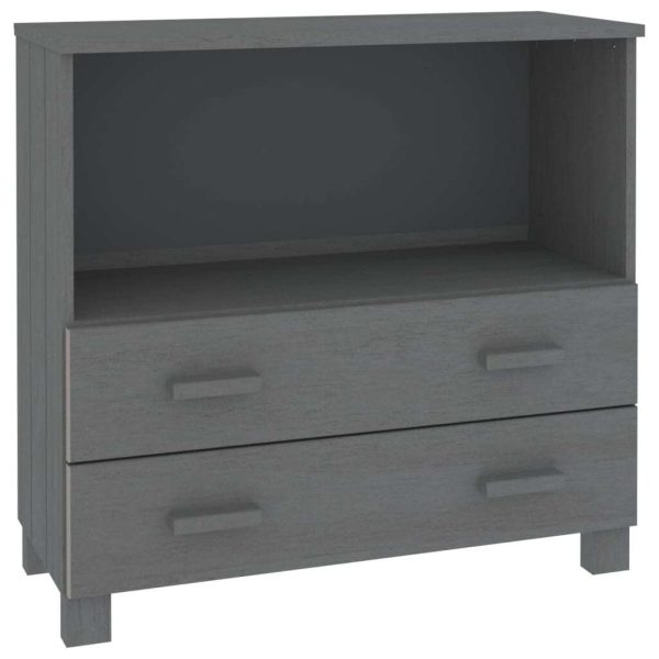 Sideboard 85x35x80 cm Solid Wood Pine – Dark Grey