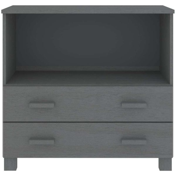 Sideboard 85x35x80 cm Solid Wood Pine – Dark Grey