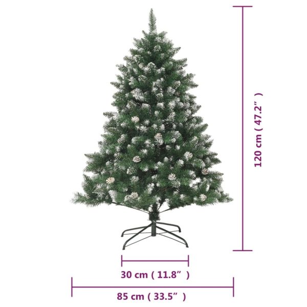 Artificial Christmas Tree with Stand PVC – 120×85 cm