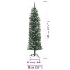 Artificial Slim Christmas Tree with Stand PVC – 120×38 cm