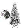 Artificial Christmas Tree with Flocked Snow PVC&PE – 150×63 cm