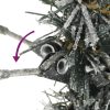 Artificial Slim Christmas Tree with Flocked Snow PVC&PE – 150×50 cm