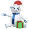 Christmas Inflatable Teddy Bear LED – 180 cm, Model 1