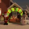 Christmas Inflatable Santa & Snowman Arch Gate LED – Model 1