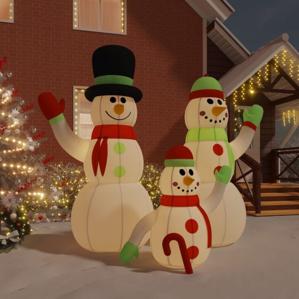 Inflatable Snowman Family with LEDs