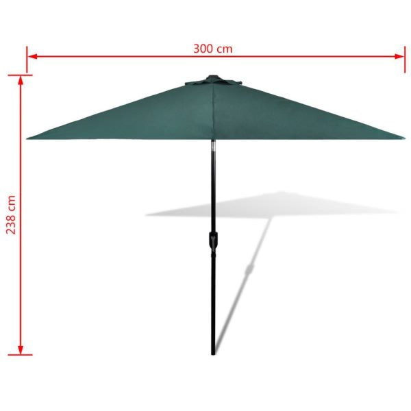 Parasol 3m Steel Pole – Green