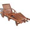 Sun Lounger Solid Acacia Wood – 1 Sunlounger