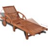 Sun Lounger Solid Acacia Wood – 1 Sunlounger