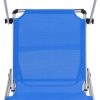 Folding Sun Lounger with Roof Aluminium and Textilene – Blue