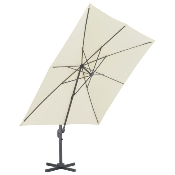 Cantilever Umbrella with Aluminium Pole – 300×300 cm, Sand