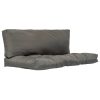 Pallet Cushions 2 pcs Grey Polyester