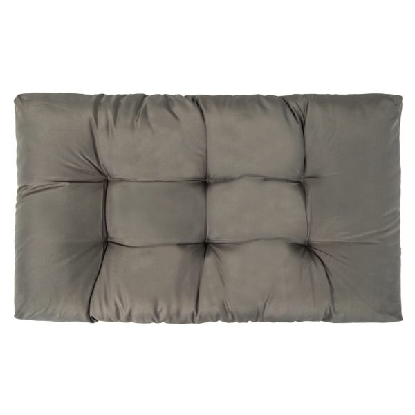 Pallet Cushions 2 pcs Grey Polyester