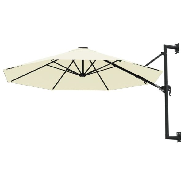 Wall-Mounted Parasol with Metal Pole 300 cm – Sand