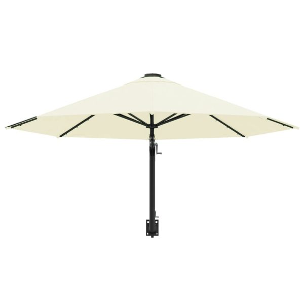 Wall-Mounted Parasol with Metal Pole 300 cm – Sand