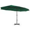 Outdoor Parasol with Aluminium Pole 460×270 cm – Light Green