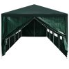 Party Tent Doors 2 pcs with Zipper Green