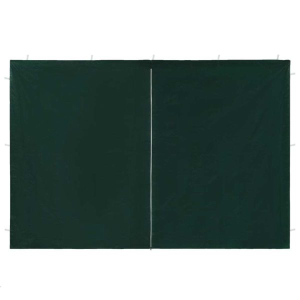 Party Tent Doors 2 pcs with Zipper Green