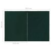 Party Tent Doors 2 pcs with Zipper Green