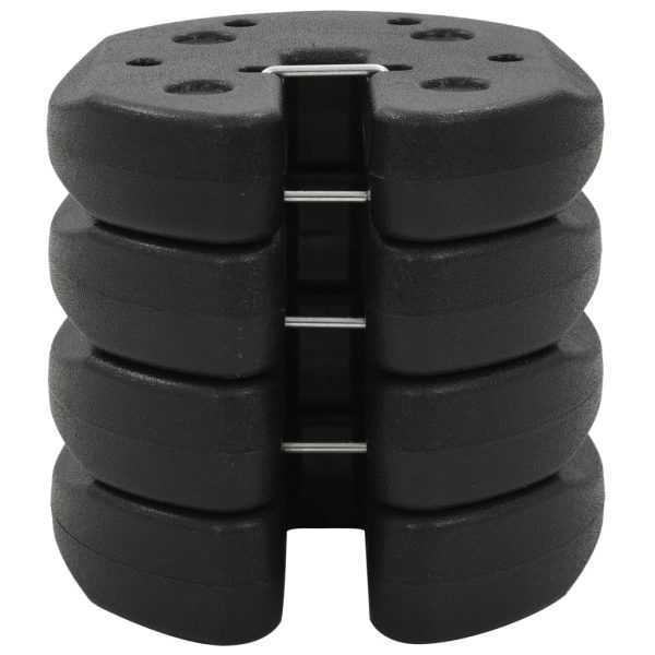 Gazebo Weight Plates 4 pcs Black 220×30 mm Concrete