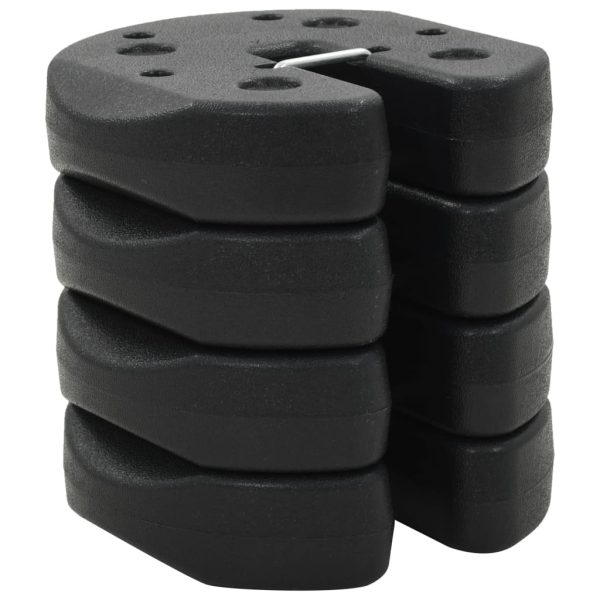 Gazebo Weight Plates 4 pcs Black 220×30 mm Concrete