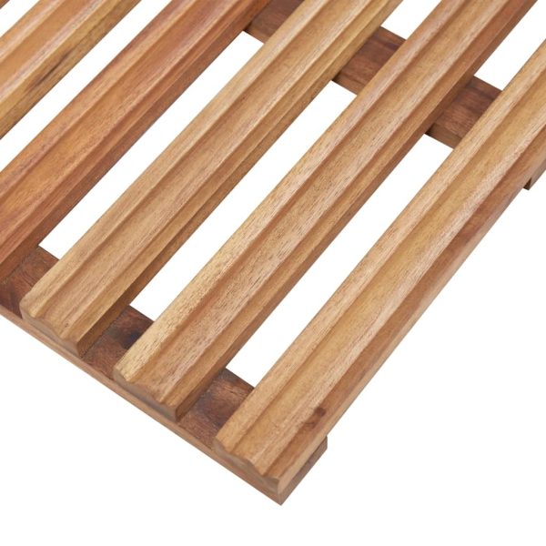 Bath Mats 2 pcs Solid Acacia Wood 56×37 cm