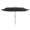 Outdoor Parasol with Metal Pole 400 cm – Anthracite