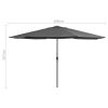 Outdoor Parasol with Metal Pole 400 cm – Anthracite