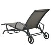 Sun Lounger Steel and Textilene – 1