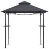 BBQ Gazebo 240x150x255 cm Anthracite Steel