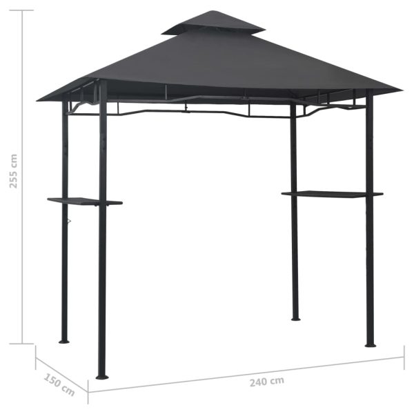 BBQ Gazebo 240x150x255 cm Anthracite Steel