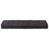 Pallet Floor Cushion Cotton 120x40x7 cm Black