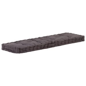 Pallet Floor Cushion Cotton 120x40x7 cm Anthracite